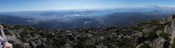 Panorama over Derwent River from Mt Wellington